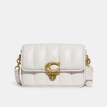 Buy Coach Studio Shoulder With Quilting Bag Medium - Chalk in Pakistan