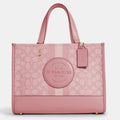 Buy Coach Dempsey Carryall In Signature Jacquard With Stripe And Coach Patch Bag Small - Denim Pink in Pakistan