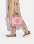 Buy Coach Dempsey Carryall In Signature Jacquard With Stripe And Coach Patch Bag Small - Denim Pink in Pakistan