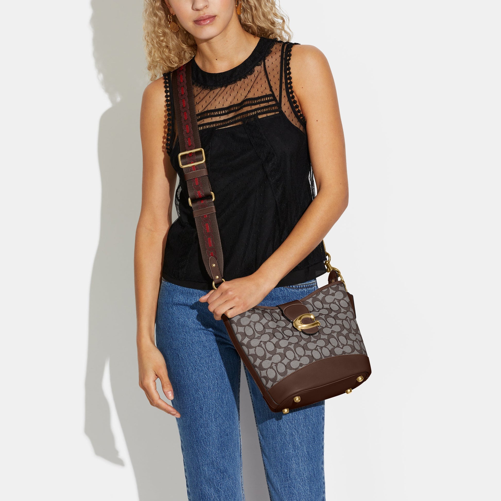 Buy Coach Talli Bucket Bag Medium - Oak Maple in Pakistan