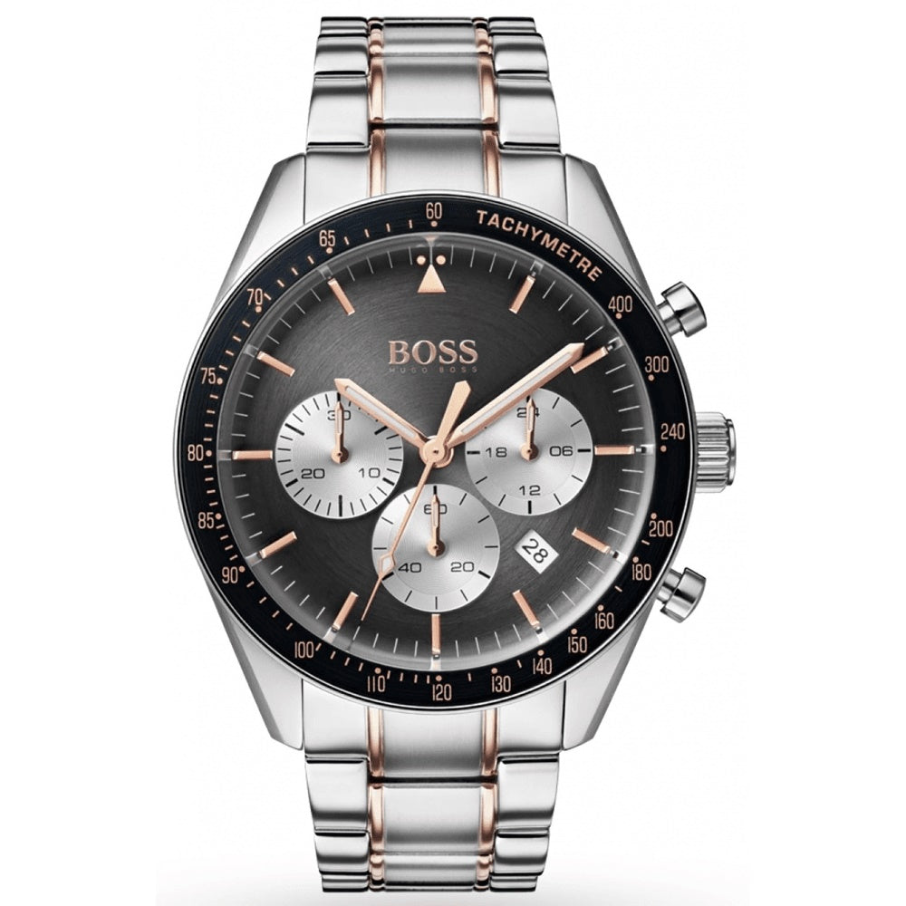 Buy Hugo Boss Mens Chronograph Quartz Stainless Steel Grey Dial 44mm Watch - 1513634 in Pakistan