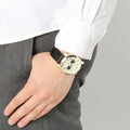 Buy Men's Chronograph Quartz Leather Strap Off White Dial 44Mm Watch in Pakistan
