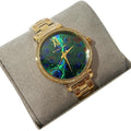 Buy Michael Kors Women’s Quartz Gold Stainless Steel Blue Peacock Motif Dial 36mm Watch - MK3946 in Pakistan