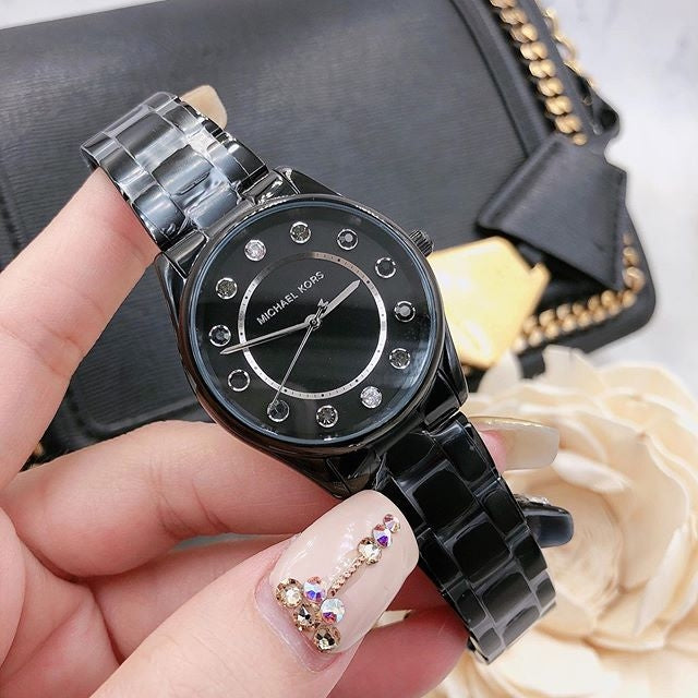 Buy Michael Kors Colette Analog Black Dial Black Stainless Steel Strap Women's Watch - MK6606 in Pakistan