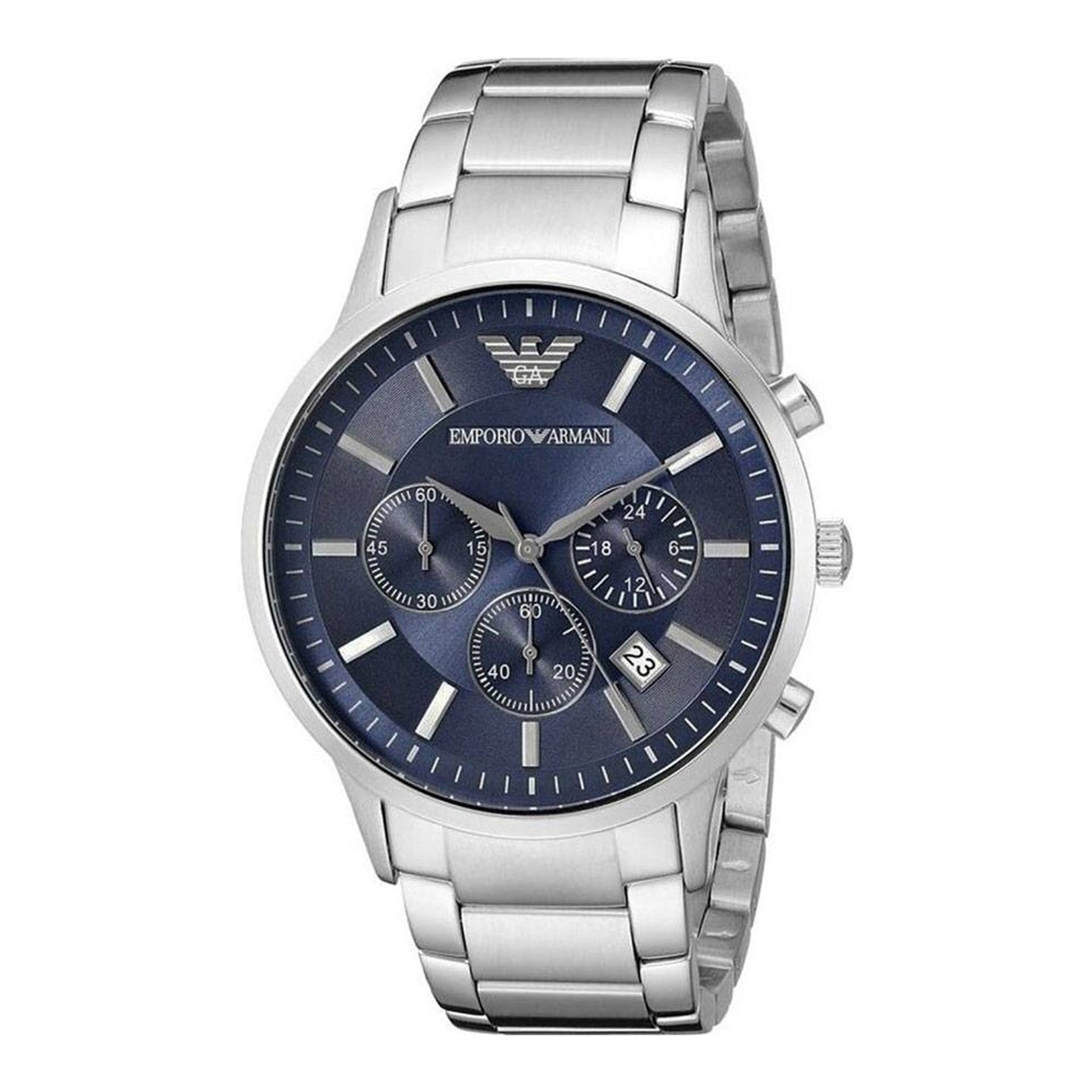 Buy Emporio Armani Men's Chronograph Quartz Stainless Steel Blue Dial 41mm Watch AR2448 in Pakistan