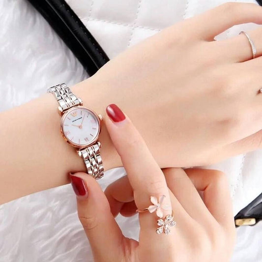 Buy Emporio Armani Womens Analog Stainless Steel Mother Of Pearl Dial 22mm Watch - Ar1764 in Pakistan