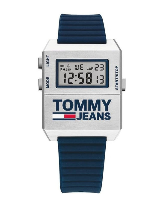 Buy Tommy Hilfiger Mens Digital Silicone Strap Silver Dial 32mm Watch - 1791673 in Pakistan