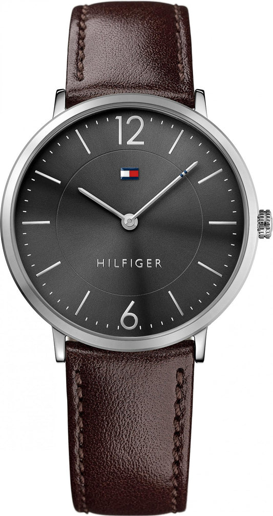 Buy Tommy Hilfiger Quartz Leather Strap Grey Dial 40mm Watch for Men - 1710352 in Pakistan