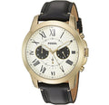 Buy Men's Chronograph Quartz Leather Strap Off White Dial 44Mm Watch in Pakistan