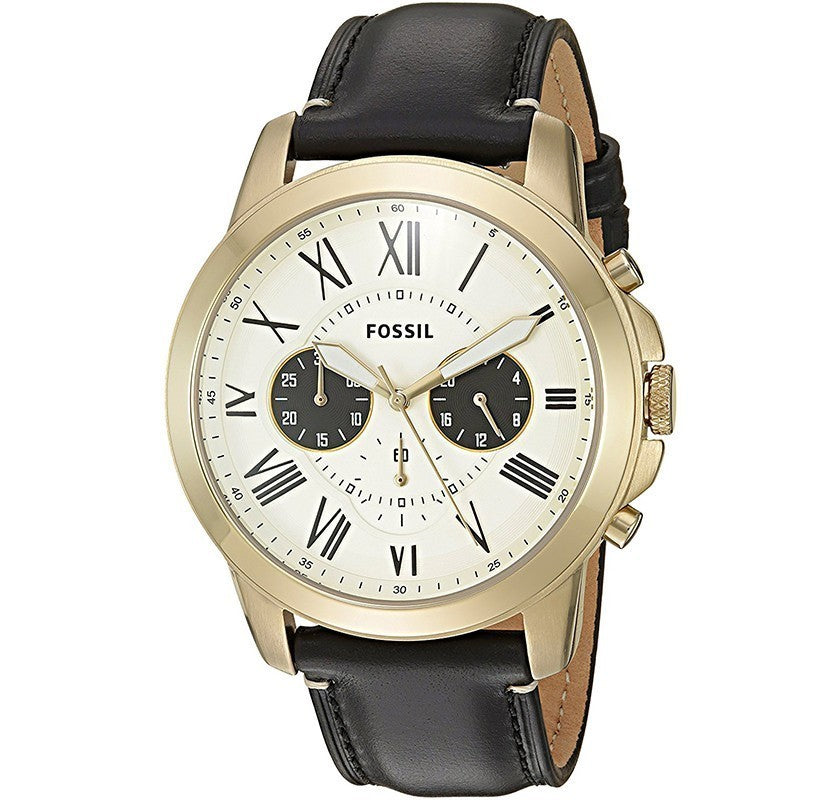 Buy Men's Chronograph Quartz Leather Strap Off White Dial 44Mm Watch in Pakistan