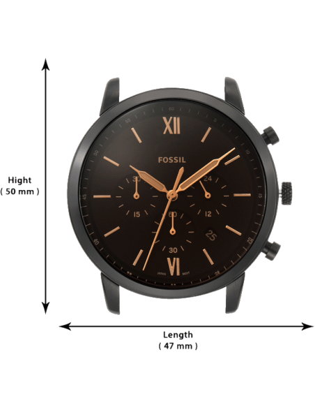 Buy Men's Chronograph Quartz Neutra Black Stainless Steel Black Dial 44Mm Watch in Pakistan