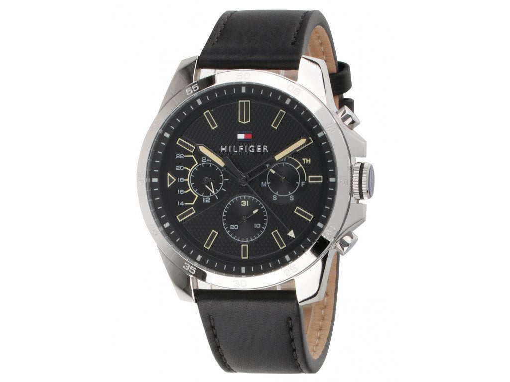 Buy Tommy Hilfiger Quartz Leather Strap Black Dial 46mm Watch for Men - 1791563 in Pakistan