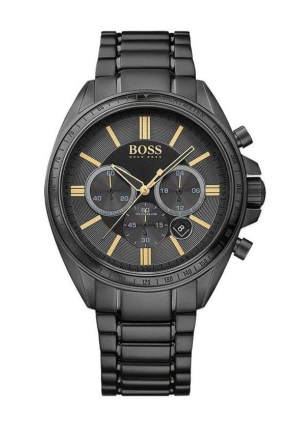 Buy Hugo Boss Mens Chronograph Quartz Stainless Steel Black Dial 45mm Watch - 1513277 in Pakistan
