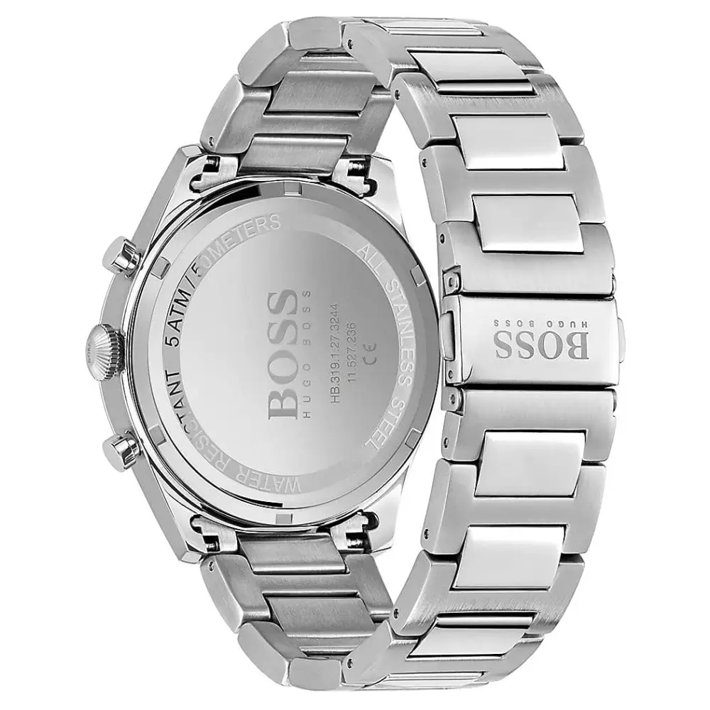 Buy Hugo Boss Mens Quartz Pioneer Silver Stainless Steel Blue Dial 44mm Watch - 1513867 in Pakistan
