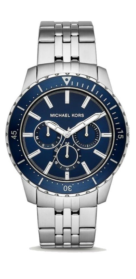 Buy Michael Kors Mens Cunninghum Multifunction Stainless Steel Blue Dial 44mm Watch - Mk7153 in Pakistan