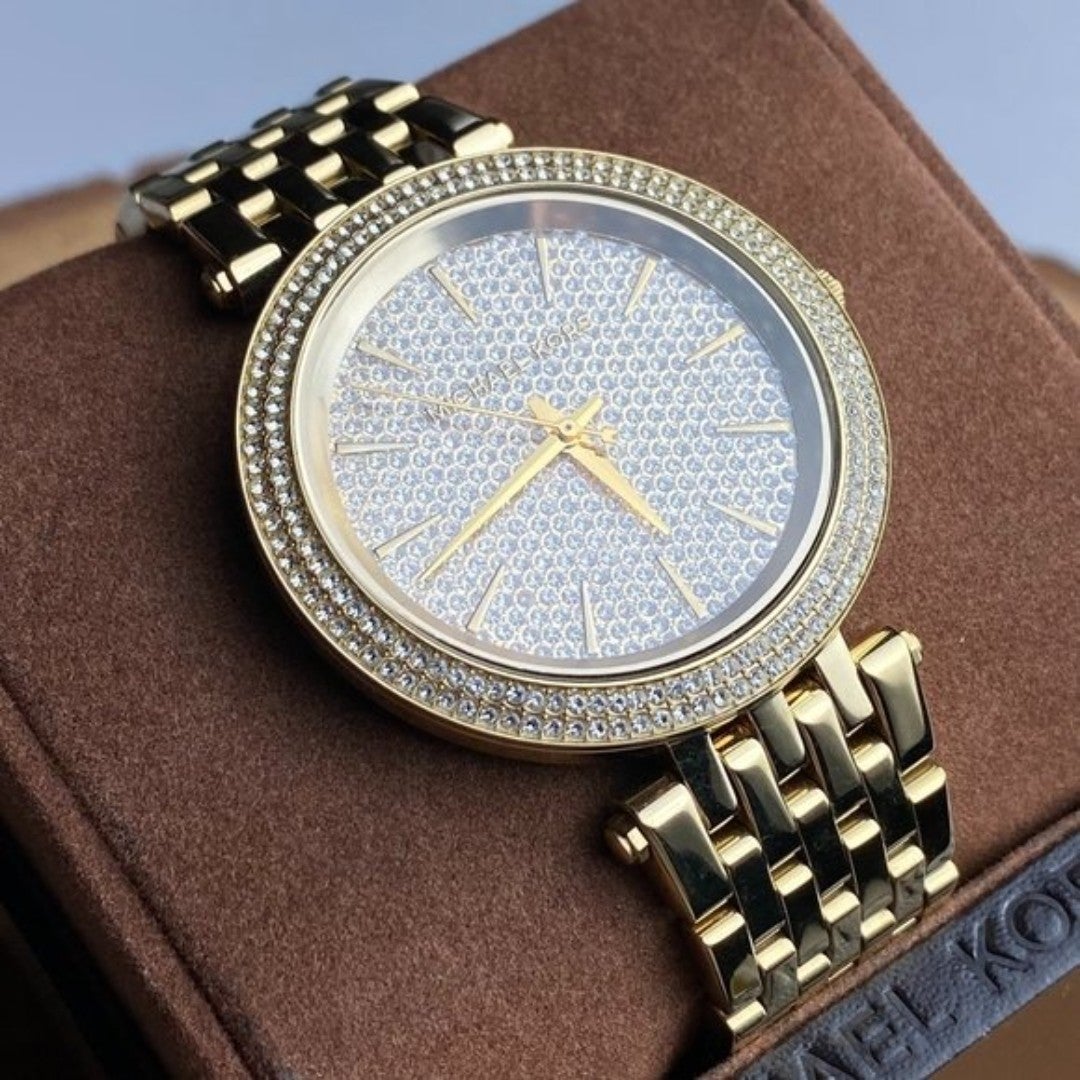 Buy Michael Kors Womens Quartz Darci Stainless Steel Gold Dial 39mm Watch - Mk3438 in Pakistan