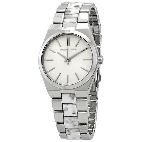 Buy Michael Kors Channing Quartz White Dial Ladies Silver Strap Watch - Mk6649 in Pakistan