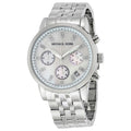 Buy Michael Kors Chronograph Mother Of Pearl Dial Silver Strap Ladies Watch - Mk5020 in Pakistan