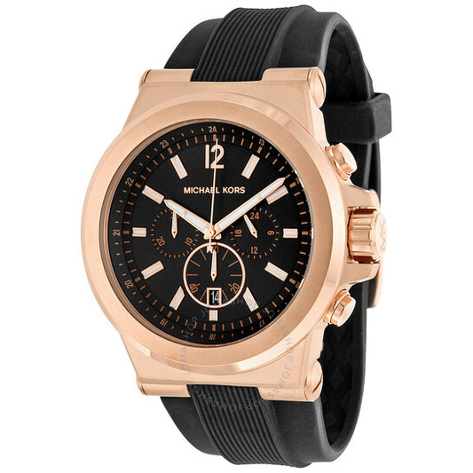 Buy Michael Kors Men’s Chronograph Silicone Strap Black Dial 45mm Watch - MK8184 in Pakistan
