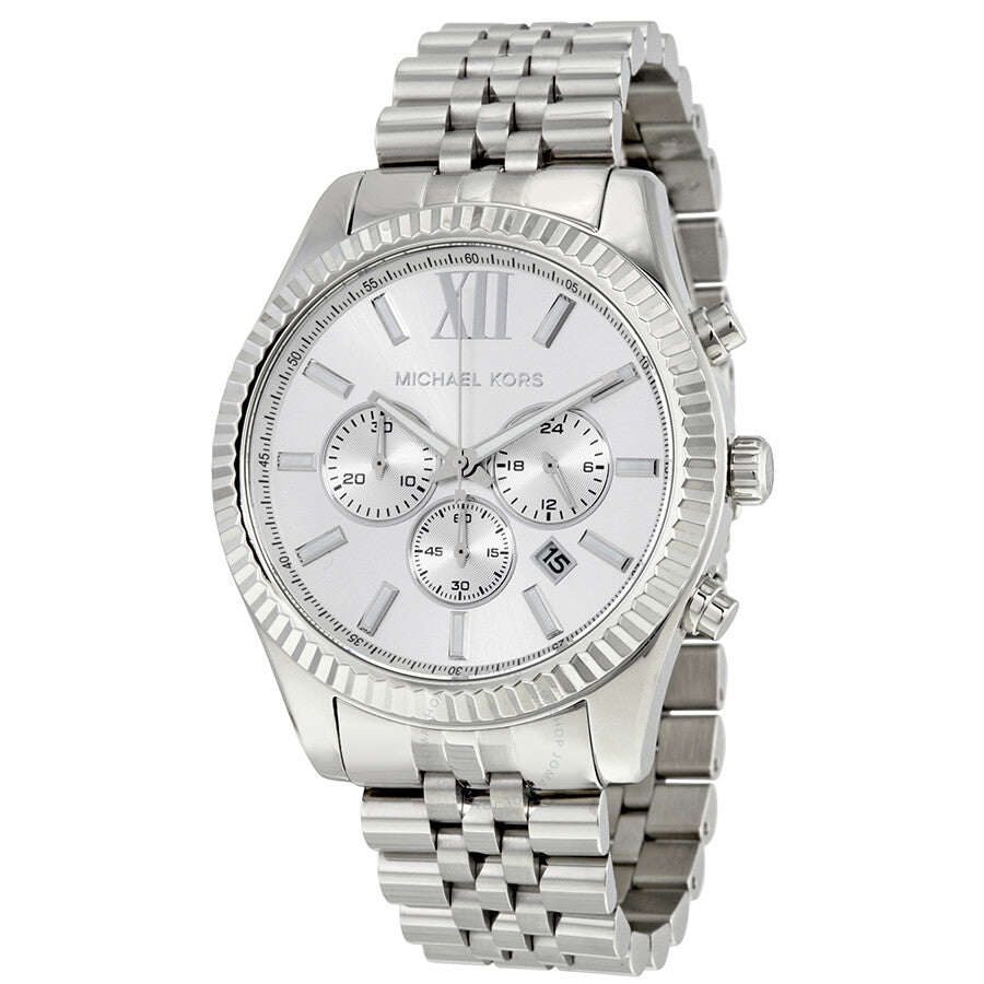 Buy Michael Kors Men’s Chronograph Quartz Stainless Steel Silver Dial 45mm Watch - MK8405 in Pakistan