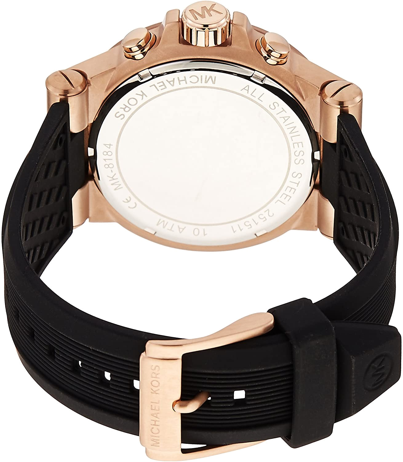 Buy Michael Kors Men’s Chronograph Silicone Strap Black Dial 45mm Watch - MK8184 in Pakistan