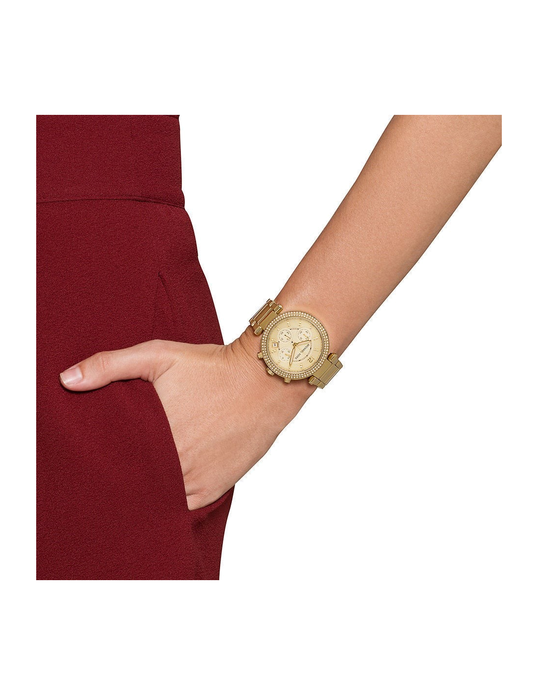 Buy Michael Kors Womens Quartz Stainless Steel Champagne Dial 39mm Watch - Mk5354 in Pakistan