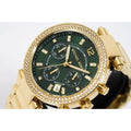 Buy Michael Kors Womens Quartz Chronograph Parker Gold Stainless Steel Green Dial 38mm Watch - Mk6263 in Pakistan