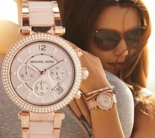 Buy Michael Kors Womens Quartz Parker Stainless Steel Rose Gold Dial 39mm Watch - Mk5896 in Pakistan