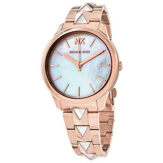 Buy Michael Kors Womens Quartz Runway Stainless Steel Mother Of Pearl Dial 38mm Watch - Mk6671 in Pakistan