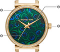 Buy Michael Kors Women’s Quartz Gold Stainless Steel Blue Peacock Motif Dial 36mm Watch - MK3946 in Pakistan