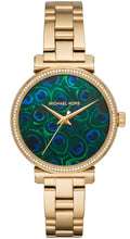 Buy Michael Kors Women’s Quartz Gold Stainless Steel Blue Peacock Motif Dial 36mm Watch - MK3946 in Pakistan