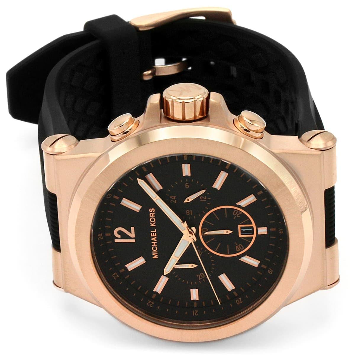 Buy Michael Kors Men’s Chronograph Silicone Strap Black Dial 45mm Watch - MK8184 in Pakistan