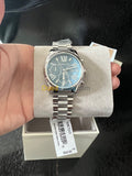 Buy Michael Kors Womens Quartz Lexington Silver Stainless Steel Blue Dial 38mm Watch - Mk7215 in Pakistan