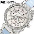 Buy Michael Kors Parker Mother of Pearl Dial Light Blue Strap Ladies Watch - MK6138 in Pakistan