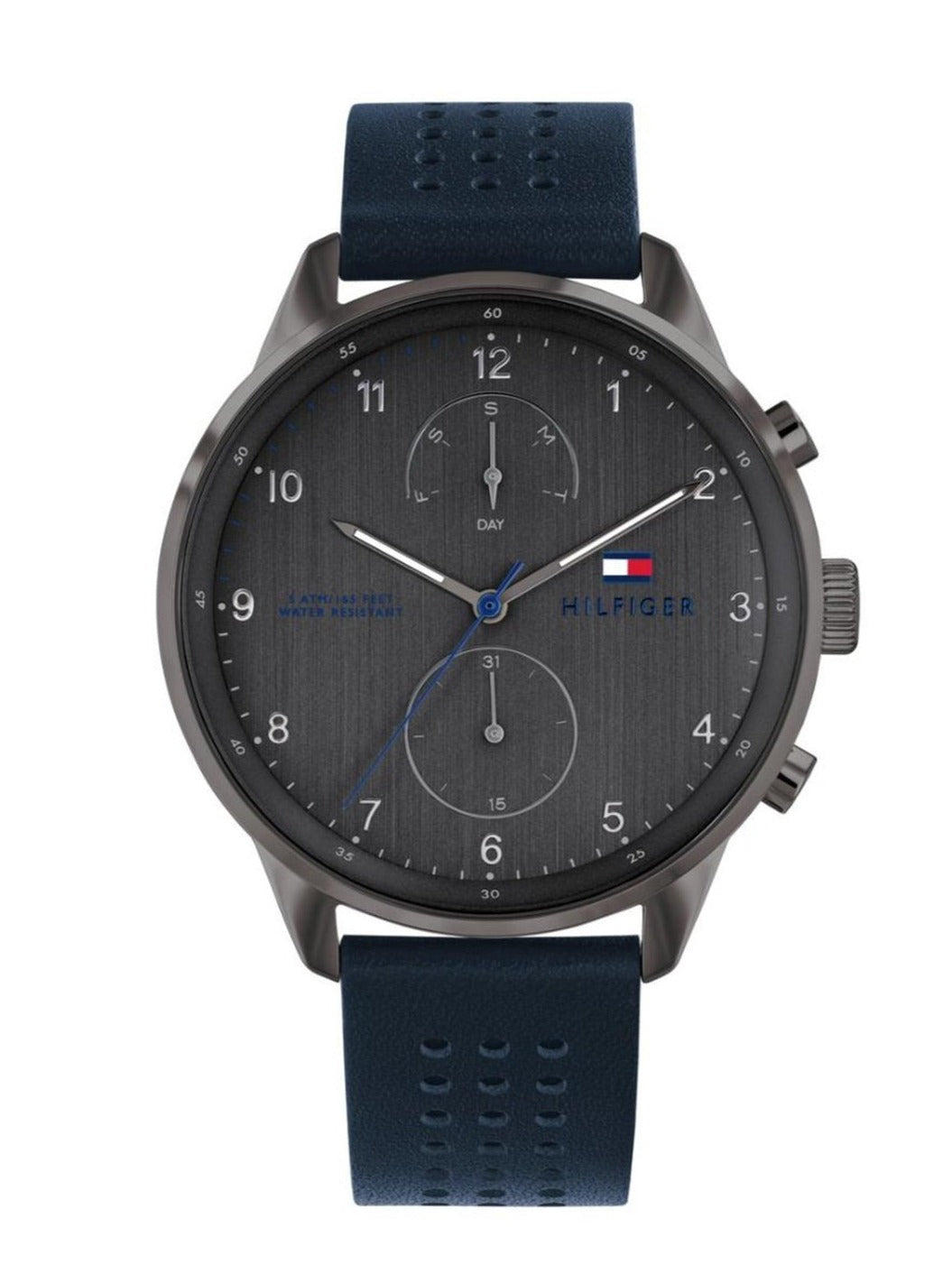 Buy Tommy Hilfiger Quartz Leather Strap Grey Dial 44mm Watch for Men - 1791578 in Pakistan
