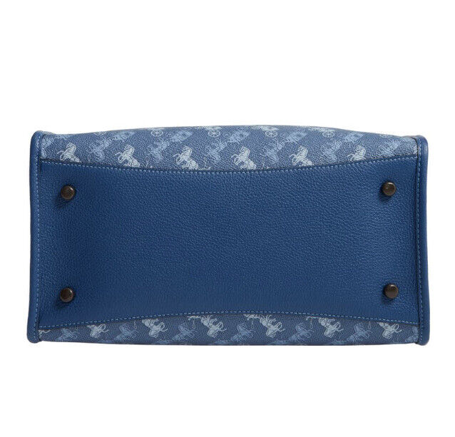 Buy Coach Field Tote In Signature Canvas With Horse And Carriage Print Bag Small - Blue in Pakistan