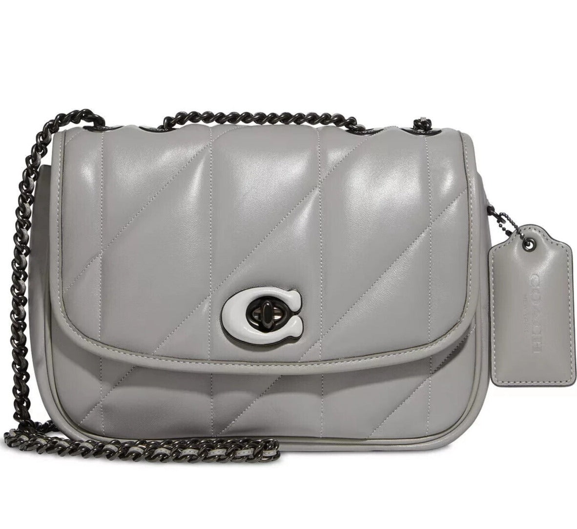 Buy Coach Pillow Maddison Shoulder With Quilting Bag Small - Dove Grey in Pakistan