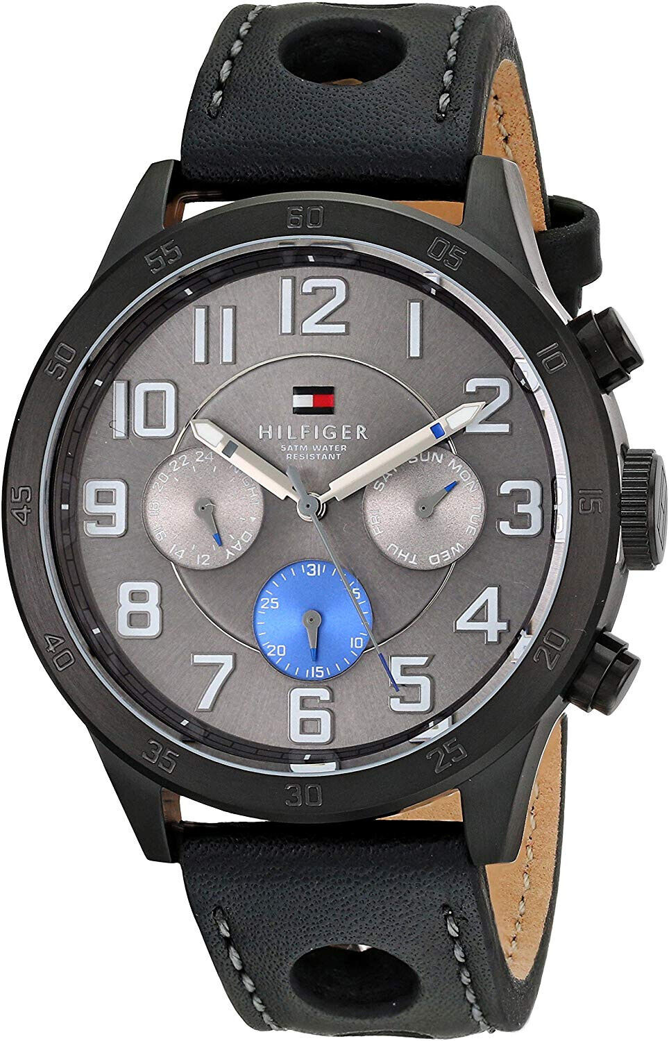 Buy Tommy Hilfiger Quartz Leather Strap Grey Dial 46mm Watch for Men - 1791051 in Pakistan