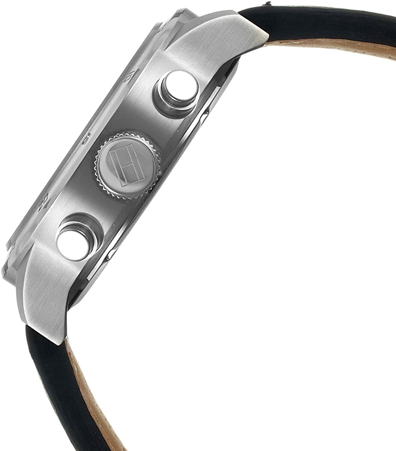 Buy Tommy Hilfiger Quartz Leather Strap Black Dial 46mm Watch for Men - 1791050 in Pakistan