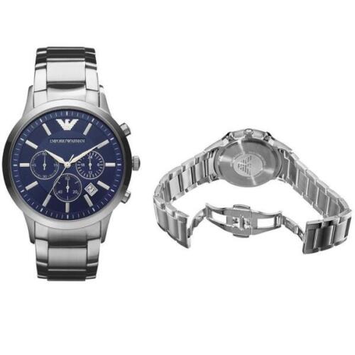 Buy Emporio Armani Men's Chronograph Quartz Stainless Steel Blue Dial 41mm Watch AR2448 in Pakistan