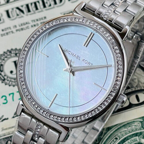 Buy Michael Kors Quartz Stainless Steel Mother Of Pearl Dial 33mm Watch for Women - Mk3641 in Pakistan