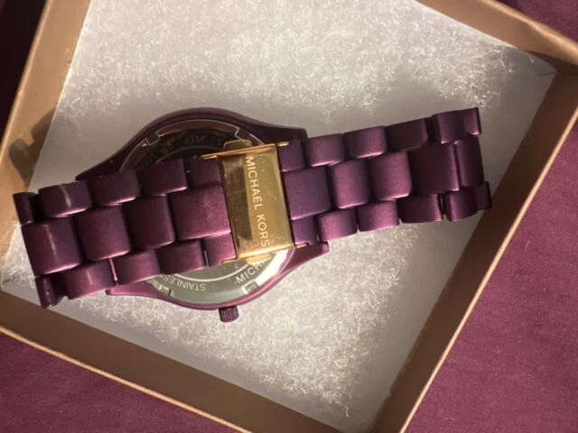 Buy Michael Kors Womens Quartz Runway Stainless Steel Purple Dial 42mm Watch - Mk4507 in Pakistan
