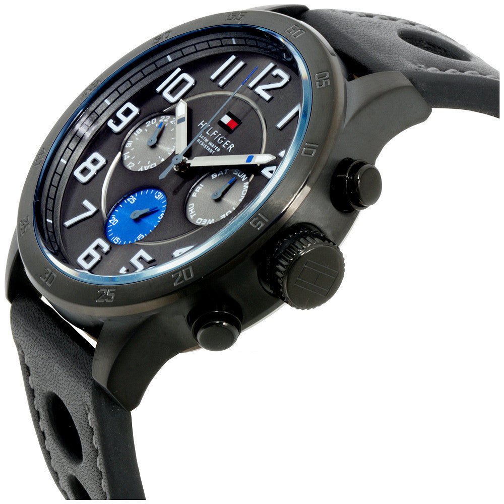 Buy Tommy Hilfiger Quartz Leather Strap Grey Dial 46mm Watch for Men - 1791051 in Pakistan