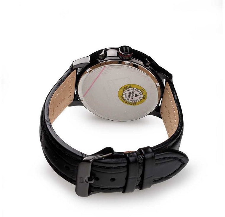 Buy Tommy Hilfiger Quartz Leather Strap Black Dial 44mm Watch for Men - 1791310 in Pakistan