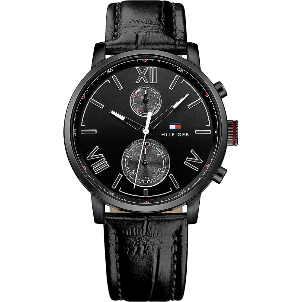 Buy Tommy Hilfiger Quartz Leather Strap Black Dial 44mm Watch for Men - 1791310 in Pakistan