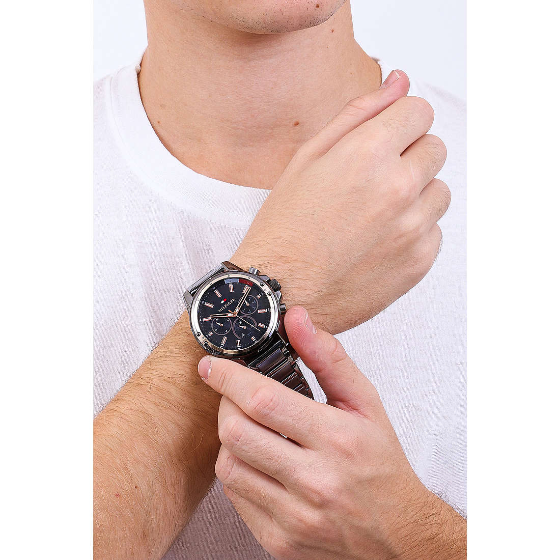 Buy Tommy Hilfiger Quartz Stainless Steel Grey Dial 45mm Watch for Men - 1791790 in Pakistan