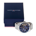 Buy Tommy Hilfiger Mens Quartz Silver Stainless Steel Blue Dial 44mm Watch - 1710448 in Pakistan