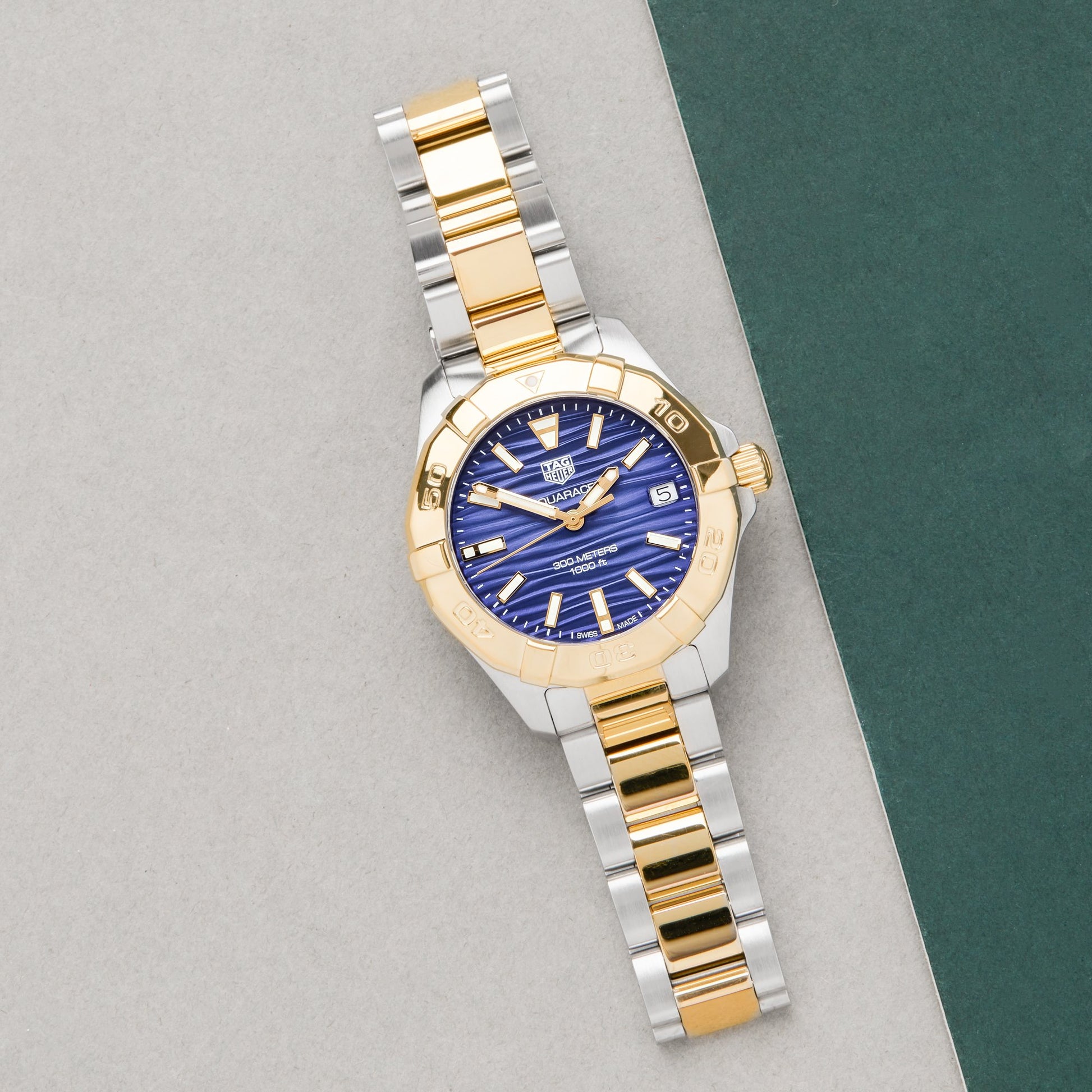 Buy Tag Heuer Aquaracer Blue Dial Two Tone Steel Strap Watch for Women - WBD1325.BB0320 in Pakistan