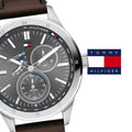 Buy Tommy Hilfiger Austin Grey Dial Brown Leather Strap Watch for Men - 1791637 in Pakistan