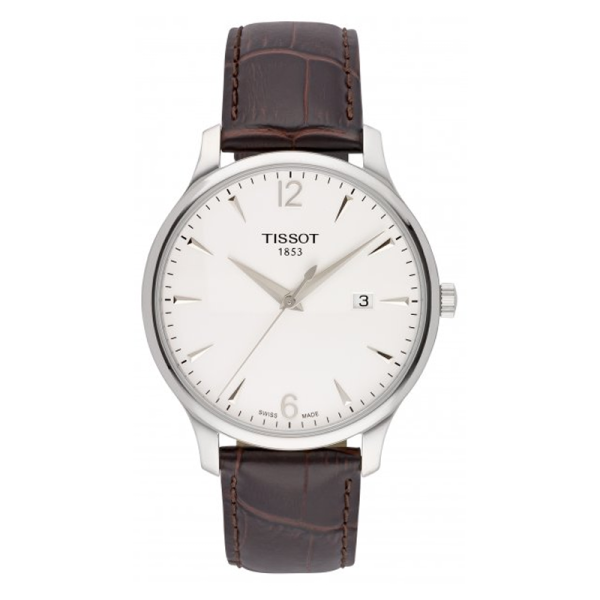 Buy Tissot Men’s Swiss Made Quartz Brown Leather Strap Silver Dial 42mm Watch T063.610.16.037.00 in Pakistan